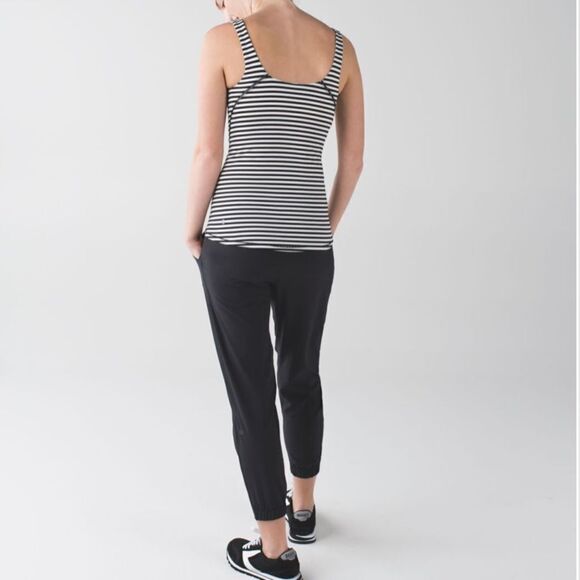 Lululemon Amala Black & White Striped Tank top 6 - Picture 3 of 11